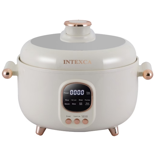 Autocuiseur électrique multifonction 4&nbsp;L d'INTEXCA, autocuiseur 1000&nbsp;W avec écran LED, marmite antiadhésive