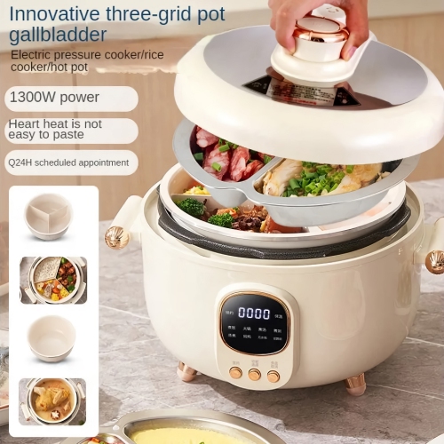 Autocuiseur électrique multifonction 4&nbsp;L d'INTEXCA, autocuiseur 1000&nbsp;W avec écran LED, marmite antiadhésive