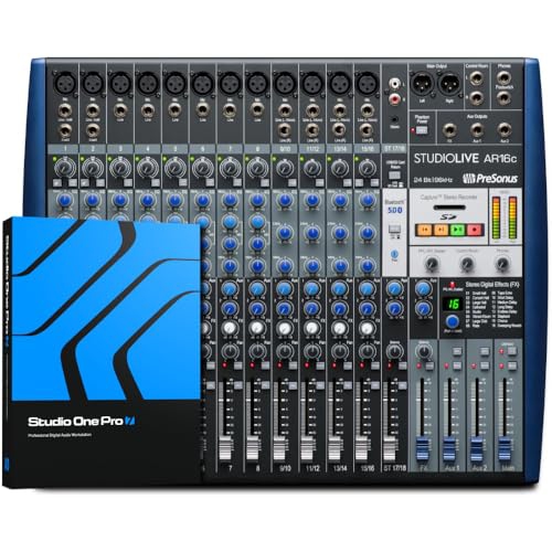 PreSonus STUDIOLIVE-AR16C USB-C 18-Channel Hybrid Performance and Recording Mixer