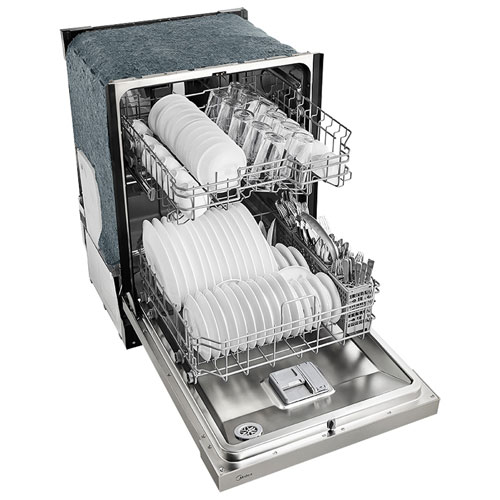 Lave-vaisselle encastrable 24 po 52 dB de Midea - Acier inoxydable