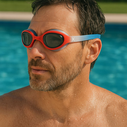 Lunettes de natation pour jeunes Solari de Hurley - Paquet de 2 - Orange/Bleu
