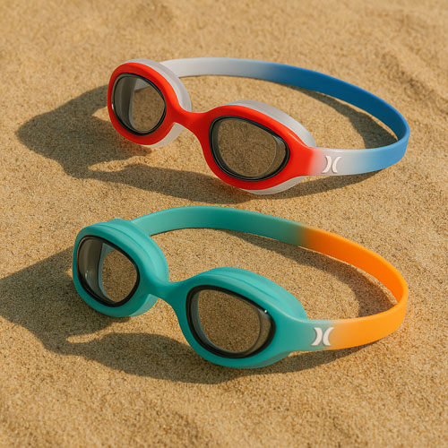 Lunettes de natation pour jeunes Solari de Hurley - Paquet de 2 - Orange/Bleu