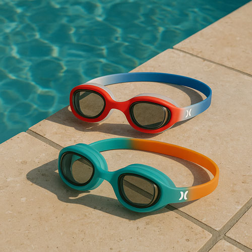 Lunettes de natation pour jeunes Solari de Hurley - Paquet de 2 - Orange/Bleu