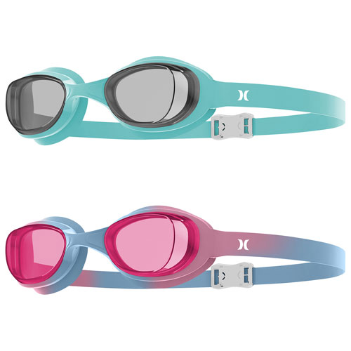 Lunettes de natation pour jeunes Solari de Hurley - Paquet de 2 - Bleu/Rose