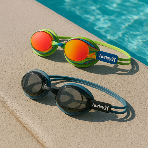 Lunettes de natation Phantom Ops de Hurley - Paquet de 2 - Vert/Noir