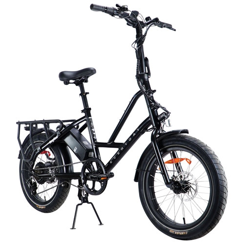 Boîte ouverte - Vélo de transport électrique pliable ST EasyHaul Everyday Essentials - Noir