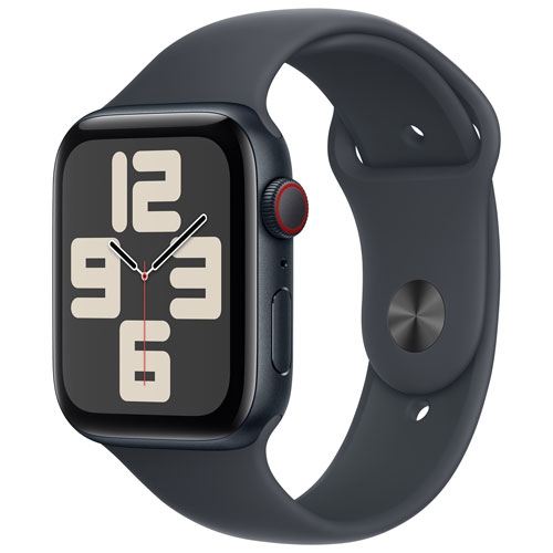 Open Box - Apple Watch SE 44mm Midnight Aluminum Case with Midnight Sport Band - Small/Medium