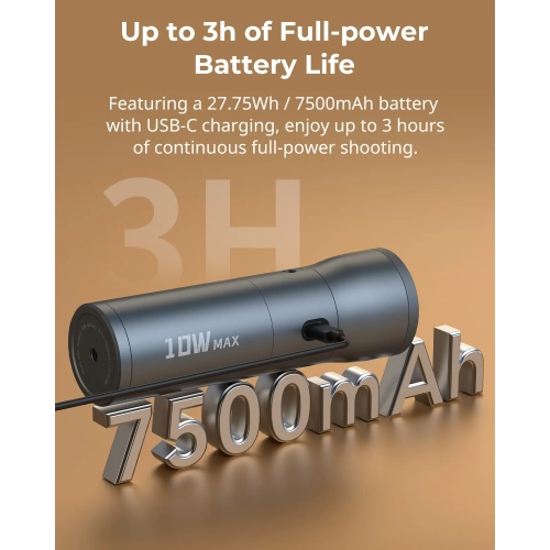 Lampe de poche de photographie avec 4 couleurs/10 filtres Gobo, projecteur vidéo portatif LED à motif lumière de coucher de soleil ambiante pour