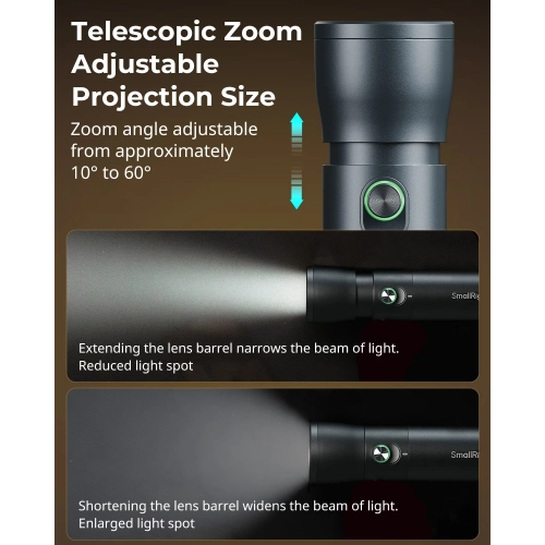 Lampe de poche de photographie avec 4 couleurs/10 filtres Gobo, projecteur vidéo portatif LED à motif lumière de coucher de soleil ambiante pour