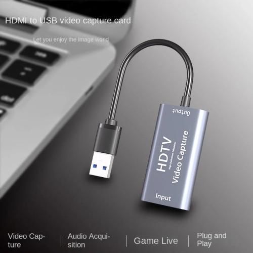 Carte de saisie vidéo, carte de saisie USB 3.0 HDMI à USB-C, carte d'enregistrement vidéo pour la diffusion en continu de jeux vidéo en direct, pour