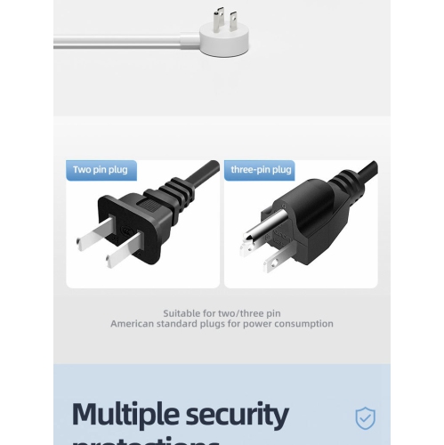 110v American standard socket USB plug board wiring board US-Mexico power converter multi-hole socket-NN-27 black [3 meters] 9 holes