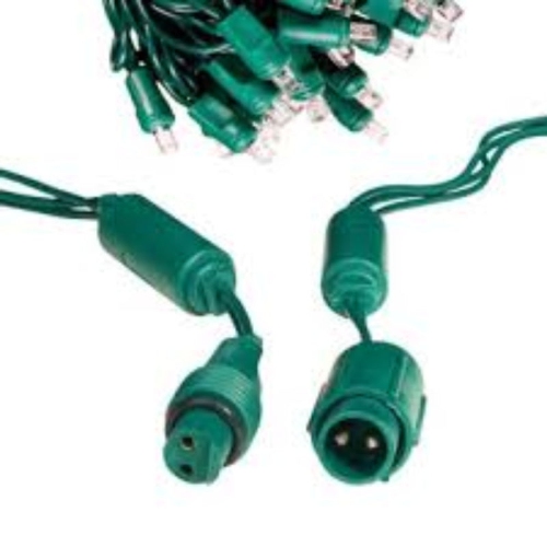 LightingByHHD 70-Light 5mm LED Christmas Mini Light Set – Bulbs, Coaxial Connectors, Commercial Grade, Outdoor Use, Blue