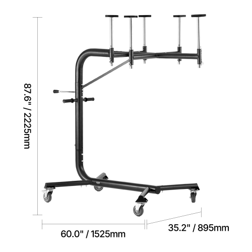 VEVOR 200 lbs Hard Top Remover Lift, Jeep Hardtop Removal and Storage System, Compatible with Jeep Wranglers 2 & 4 Door YJ, TJ, JK, JL & 4XE and Ford