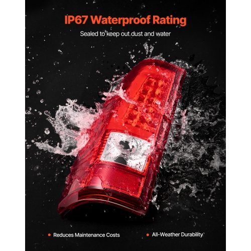 VEVOR 2PCS Tail Light Assembly Compatible with 2003-2006 Chevy Silverado 1500 1500 HD 2500 2500 HD 3500, 2007-2007 Chevy Classic, Side LED Taillight