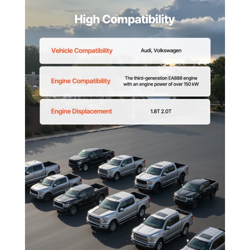 VEVOR Camshaft & Control Valve Kit, Cast Iron Engine Cam Replacement, Compatible with Audi & Volkswagen, Fits 1.8T/2.0T EA888 Engines, OE 06L109021H,