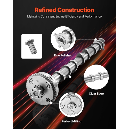 VEVOR Camshaft & Control Valve Kit, Cast Iron Engine Cam Replacement, Compatible with Audi & Volkswagen, Fits 1.8T/2.0T EA888 Engines, OE 06L109021H,