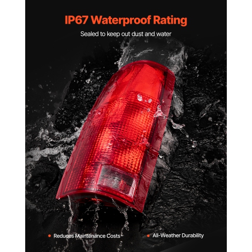 VEVOR 2PCS Tail Light Assembly Compatible with 1988-1999 Chevy/GMC C/K 1500 2500 3500, 1992-1999 Chevy/GMC Suburban 1500/2500, Left & Right Side