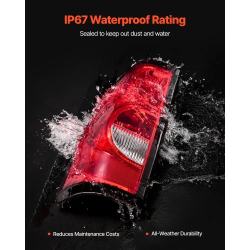 VEVOR 2PCS Tail Light Assembly Compatible with 2003-2006 Chevy Silverado 1500 1500 HD 2500 2500 HD 3500, 2007-2007 Chevy Classic, Driver & Passenger