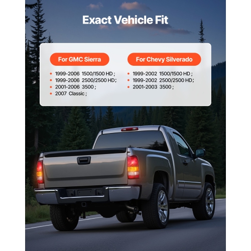 VEVOR 2PCS Tail Light Assembly Compatible with 1999-2003 Chevy Silverado 1999-2006 GMC Sierra 1500 1500 HD 2500 2500 HD 3500, 2007 GMC Sierra Classic