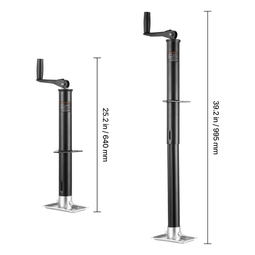 VEVOR 15-inch A-Frame Trailer Jack, 2000 lbs Dynamic Load Capacity, Trailer Jack Stand with Handle & Rectangular Footpad, Suitable for RV, Horse,