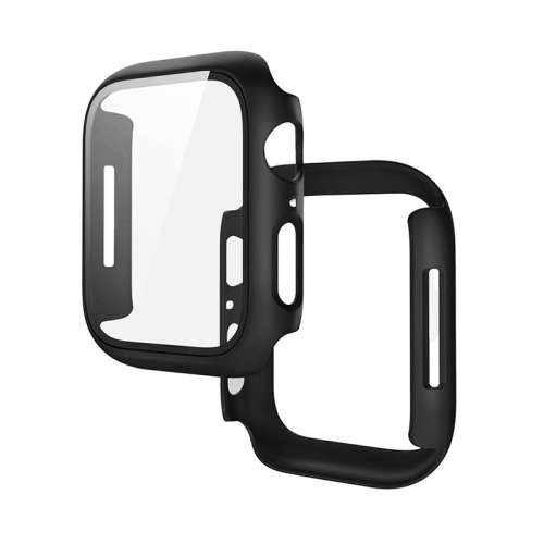 Étui pour Apple Watch Series 9/Series 8/Series 7 de 41&nbsp;mm avec protecteur d'écran en verre trempé, pare-chocs et couvre-visage mince pour iWatch