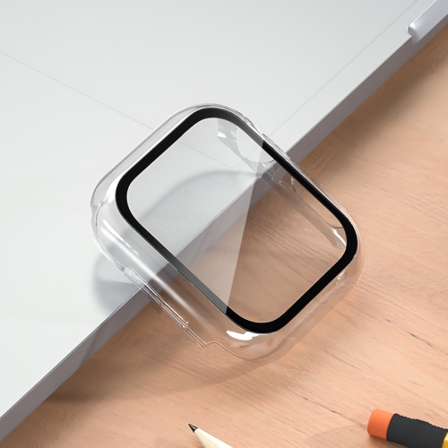 Étui pour Apple Watch Series 9/Series 8/Series 7 de 41 mm avec protecteur d'écran en verre trempé, pare-chocs et couvre-visage mince pour iWatch