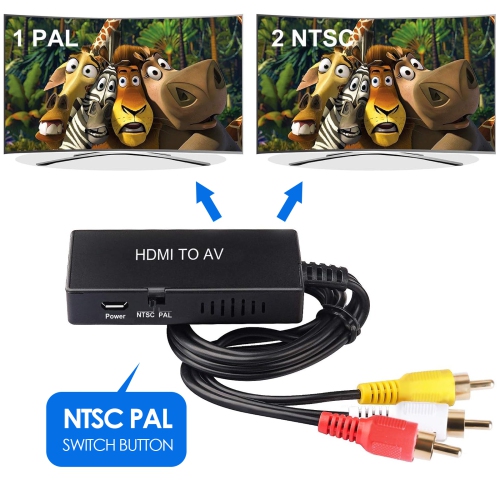 Convertisseur HDMI à AV portatif, idéal pour une utilisation à domicile