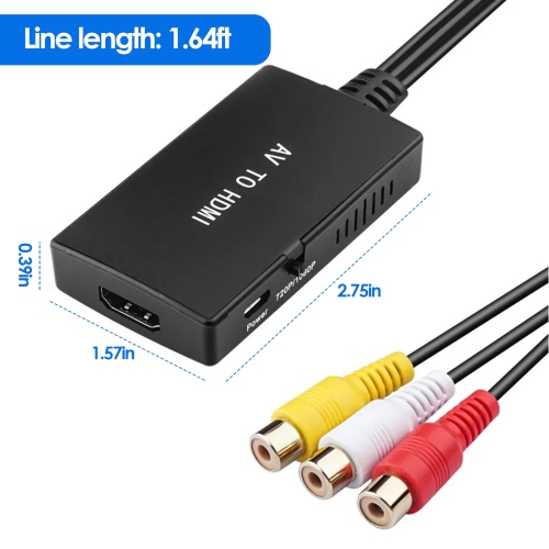 Convertisseur HDMI à AV portatif, idéal pour une utilisation à domicile