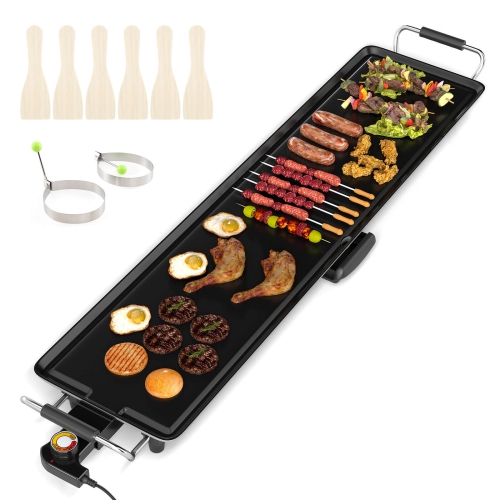 Costway 35" Extra Large electric Teppanyaki Grill with Adjustable Temperature Thermostats and Drip Tray