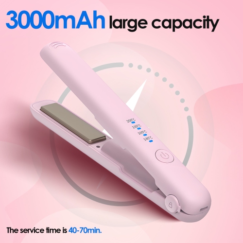 Fer plat sans fil, fer à friser portatif, outil de coiffure rechargeable USB pour les voyages et la maison