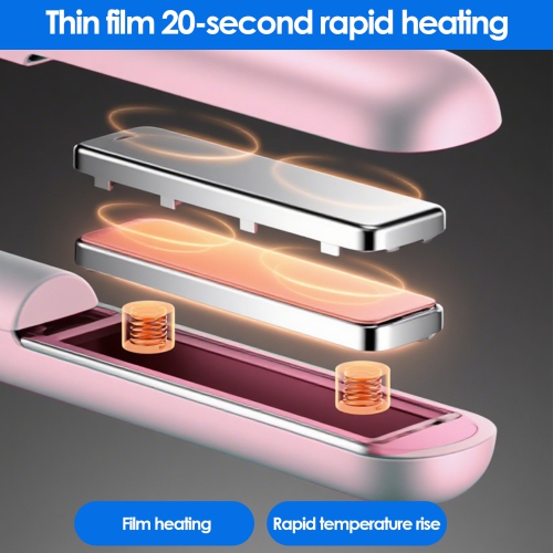 Fer plat sans fil, fer à friser portatif, outil de coiffure rechargeable USB pour les voyages et la maison