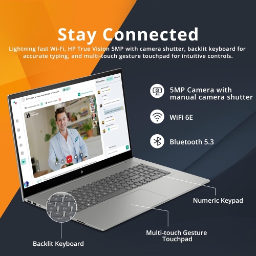 Refurbished - HP Envy 17.3" FHD Touchscreen Laptop, Intel Core Ultra 7 155U, 4TB PCle SSD, 64GB RAM, NVIDIA GeForce RTX 3050, Backlit Keyboard, Wi-Fi