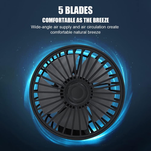 360°Adjustable Dual-Head Car Fan with 2 Speeds, 12V Cigarette Lighter, Suitable for Trucks, Sedans, SUVs, RVs, Boats, and Cars