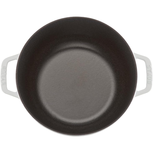 Staub Cast Iron Dutch Oven, 3.75Qt, serves 3-4, Made in France, White