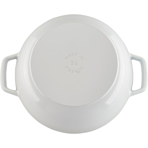 Staub Cast Iron Dutch Oven, 3.75Qt, serves 3-4, Made in France, White