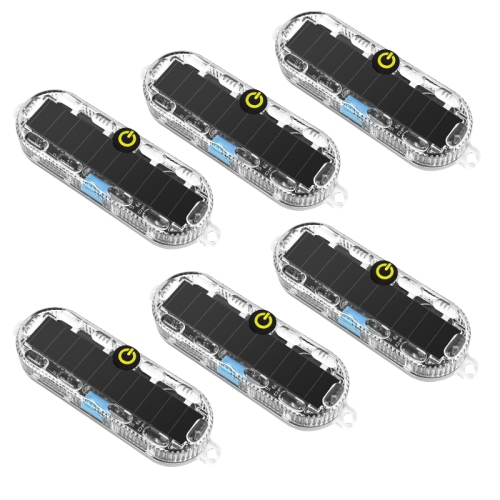 Solar LED taillights for cars, motorcycles, and electric vehicles. Anti-rear-end collision warning light. Solar charging, automatic light sensor