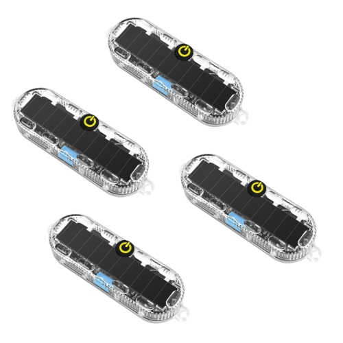 Solar LED taillights for cars, motorcycles, and electric vehicles. Anti-rear-end collision warning light. Solar charging, automatic light sensor