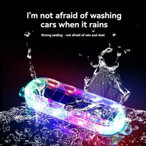 Solar LED taillights for cars, motorcycles, and electric vehicles. Anti-rear-end collision warning light. Solar charging, automatic light sensor