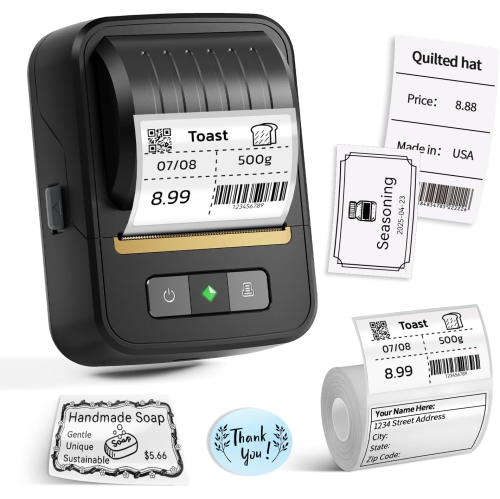 Label Maker Machine with Tape,Bluetooth Label Makers,Portable Thermal Label Printer for Small Business Home Organization Office School,Sticker