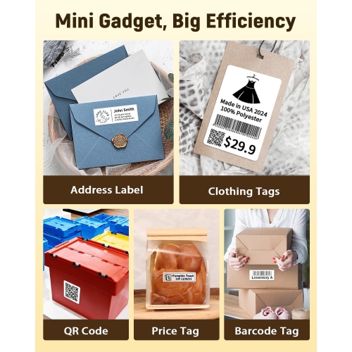 Label Maker Machine with Tape,Bluetooth Label Makers,Portable Thermal Label Printer for Small Business Home Organization Office School,Sticker