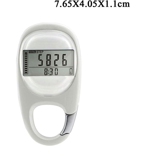 3D Digital Pedometer, Walking Pedometer, Portable Sports Pedometer with Keychain, Large Display for Jogging, Hiking, and Running, No App or Phone