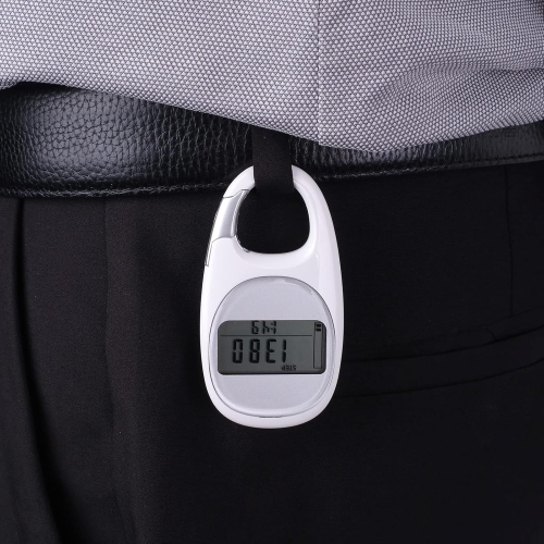 3D Digital Pedometer, Walking Pedometer, Portable Sports Pedometer with Keychain, Large Display for Jogging, Hiking, and Running, No App or Phone