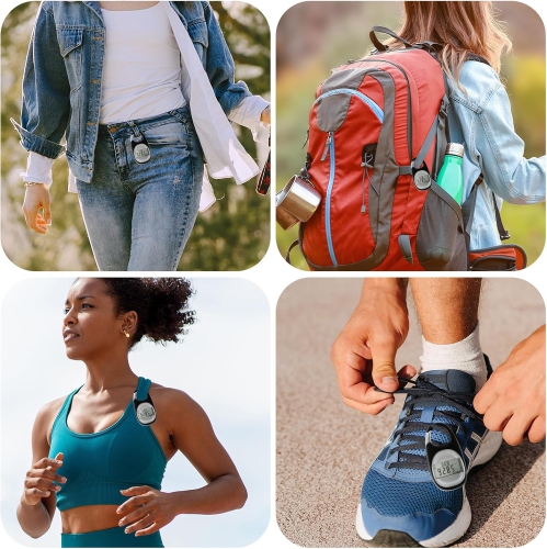 3D Digital Pedometer, Walking Pedometer, Portable Sports Pedometer with Keychain, Large Display for Jogging, Hiking, and Running, No App or Phone