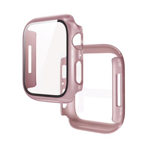 Étui protecteur d'écran tout autour pour Apple Watch Series 9/8/7/SE 2 45&nbsp;mm, étui protecteur d'écran en verre trempé ultramince pour couverture