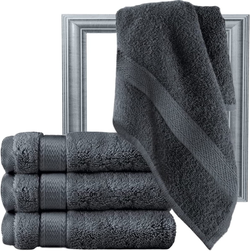 Canadian Linen Premium Bath Towels Set, 4 Pack, 26”x52” 500 GSM, Soft Absorbent Ring Spun Terry Cotton Lightweight Quick Dry Towels, Home Bathroom