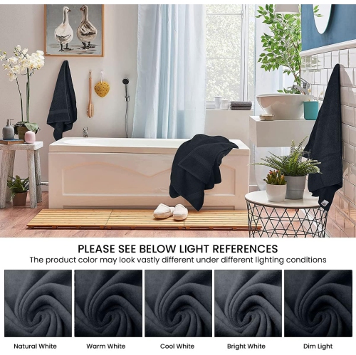 Canadian Linen Premium Bath Towels Set, 4 Pack, 26”x52” 500 GSM, Soft Absorbent Ring Spun Terry Cotton Lightweight Quick Dry Towels, Home Bathroom