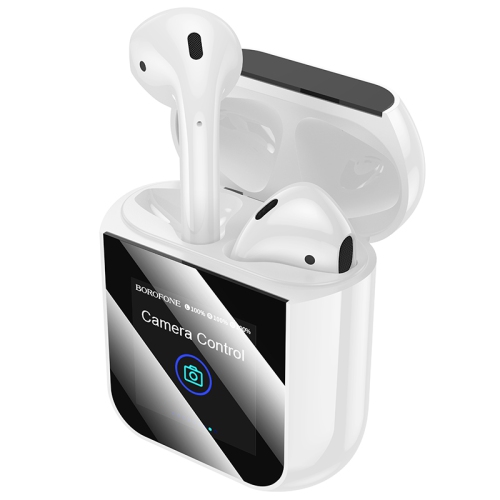 BW86 Brocade True Wireless BT 5.4 Earphones with Touch Screen(White)