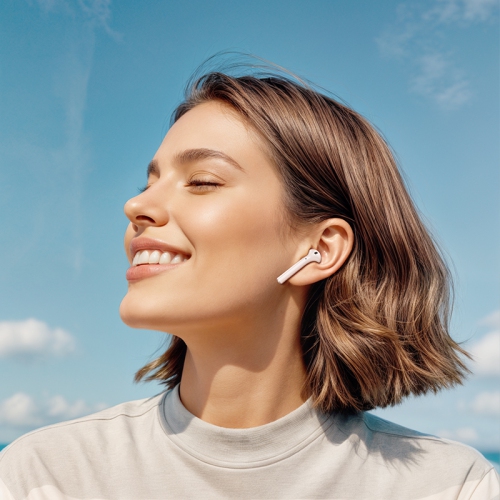 BW86 Brocade True Wireless BT 5.4 Earphones with Touch Screen(White)