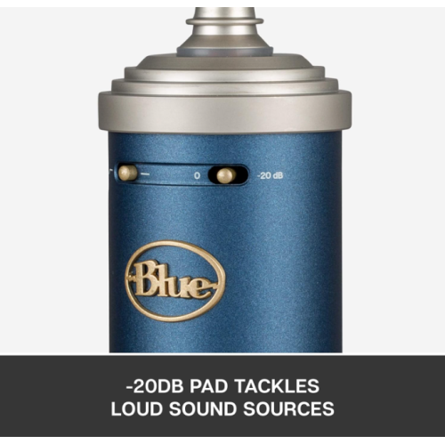 Refurbished - Logitech Blue Bluebird SL XLR Cardioid Condenser Microphone for Pro Recording, Streaming, Podcasting, Gaming, with Shockmount - Blue