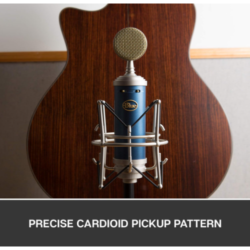 Refurbished - Logitech Blue Bluebird SL XLR Cardioid Condenser Microphone for Pro Recording, Streaming, Podcasting, Gaming, with Shockmount - Blue